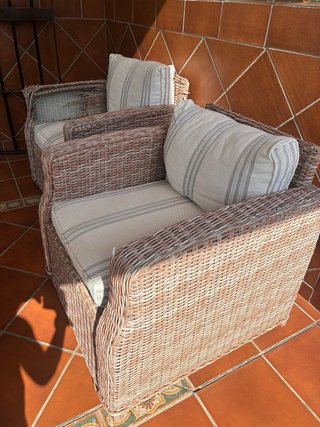 Sofá 3 plazas y 2 sillones de jardín