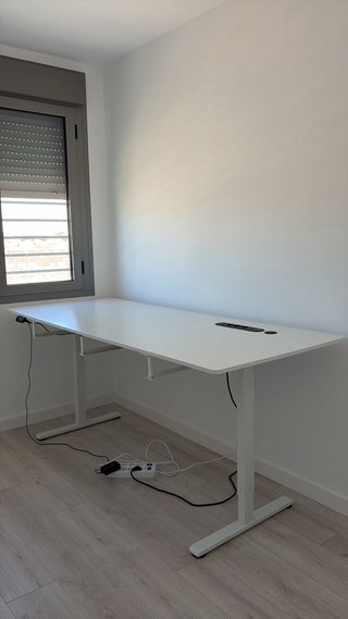 Mesa elevable blanca 200x80