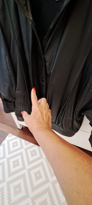 Cazadora Piel Mujer Vintage Negra Auténtica