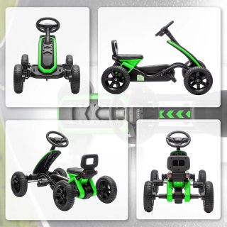 Kart a pedali verde per bambini, giocattoli