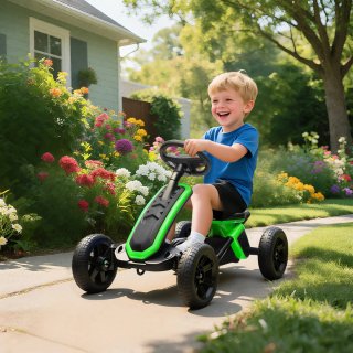 Kart a pedali verde per bambini, giocattoli