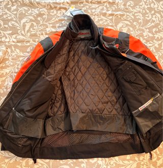 Chaqueta Moto Naranja y Negra