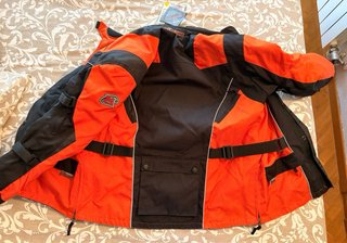 Chaqueta Moto Naranja y Negra