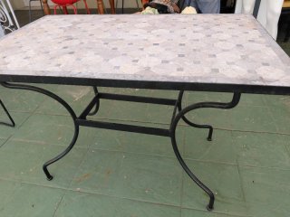 Mesa Rectangular Mosaico Piedra y Metal.tengo 2.