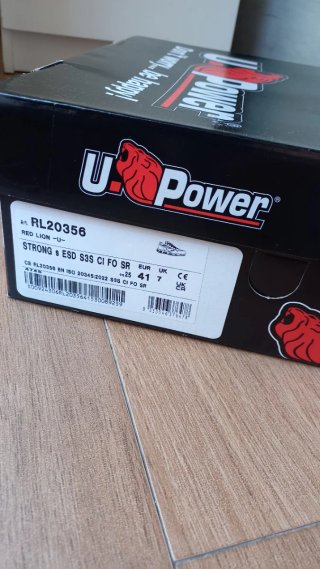 Botas Seguridad U-Power Talla 41 Negras y Verdes