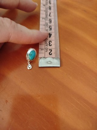 Conjunto pulsera y pendientes piedra azul
