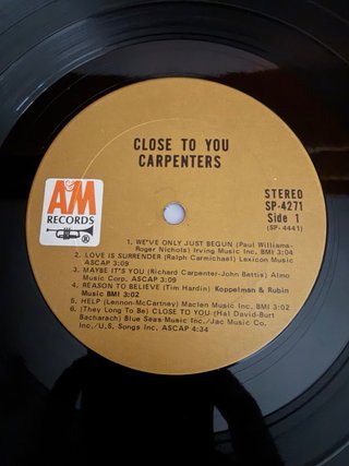 VINILO “CARPENTERS” MÁS REGALO