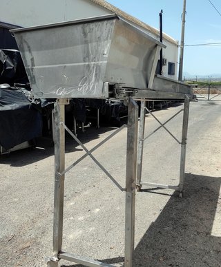 Cinta Transportadora en Inox Banda PVC con ruedas