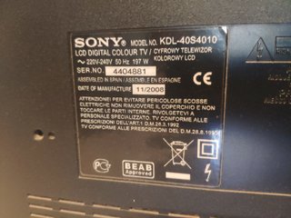 Televisor Sony Bravia 40 Negro