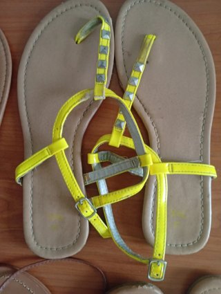 Lote 4 Pares Sandalias Planas Mujer Talla 38
