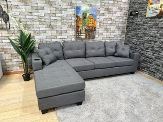 Sofá Chaise Longue Gris Tela