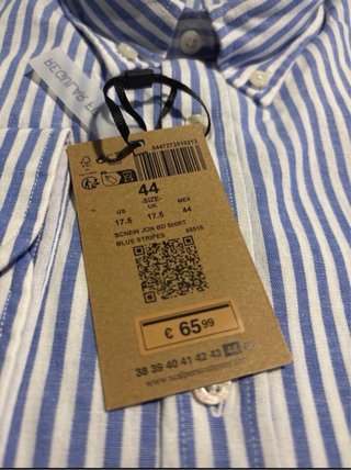 Camisa Scalpers Rayas Azules Talla 44