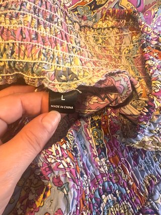 Pantalón estampado ancho de mujer