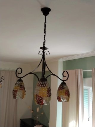 Lámpara de techo estilo mosaico