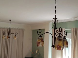 Lámpara de techo estilo mosaico