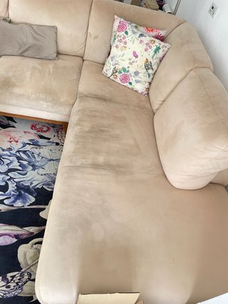 Sofá rincon Natuzi tela beige. Urge venta(mudanza)