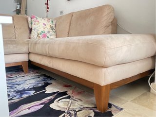 Sofá rincon Natuzi tela beige. Urge venta(mudanza)