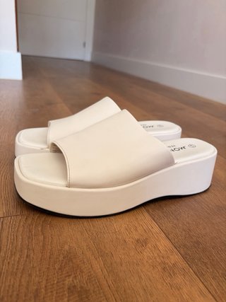 Sandalias Monki Blancas Plataforma