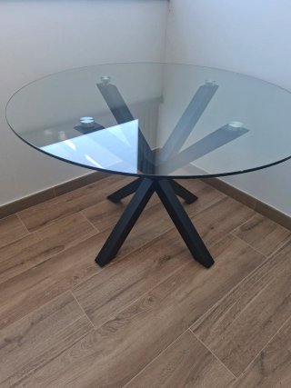 Mesa comedor diseño araña metal
