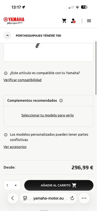 Portaequipajes Yamaha Tenere 2021