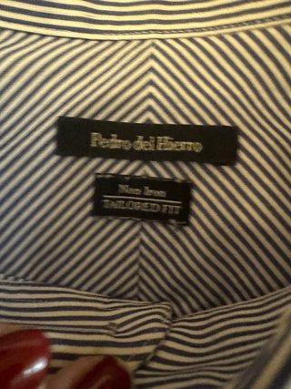 Camisa Pedro del Hierro Rayas Azul Caballero