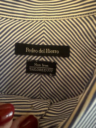 Camisa Pedro del Hierro Rayas Azul Caballero