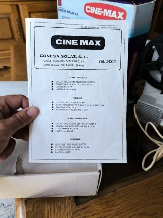 Proyector Cine-Max Conesa Super 8 bianchi S.A.