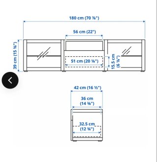 Mueble TV IKEA BESTÅ Blanco 180cm