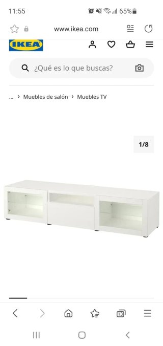 Mueble TV IKEA BESTÅ Blanco 180cm