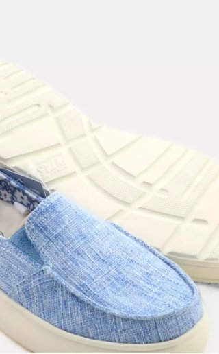 Náuticos mujer azul y beige