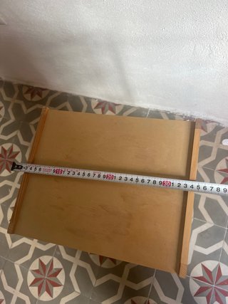 Mesita de noche con cajón de tela