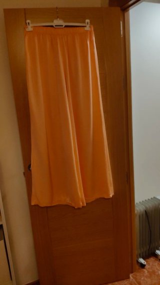 Pantalón ancho mujer talla 46/48 naranja pastel