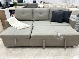 Sofá cama chaise longue con arcón