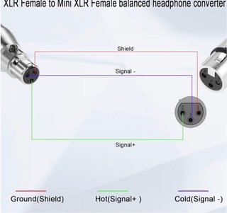 Adaptador Audio XLR a Mini XLR 3 Pines