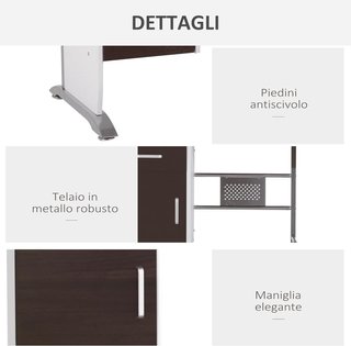 Escritorio para Computadora Porta PC, Escritorio para Habitación y Oficina con Cajón de Madera 100X52X75 Cm