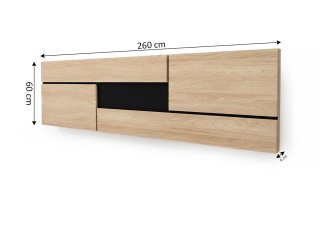 CABECERO CAMA MATRIMONIO ESTILO NORDICO GRAFITO