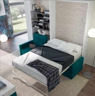 CAMA ABATIBLE VERTICAL CON SOFA NOVA