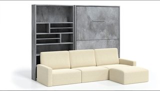 CAMA ABATIBLE VERTICAL CON SOFA NOVA