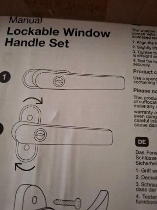 3 Manillas de ventana oscilobatiente con llave