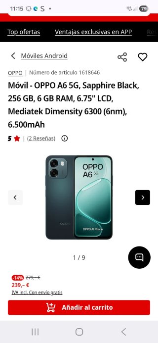 Móvil Oppo A6x 5G