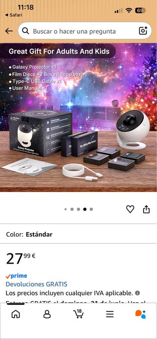 Proyector Galaxia con 12 Discos de Película