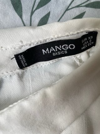 Blusa Mango raso T36 blanca