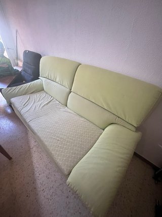 Sofá de salón tela verde