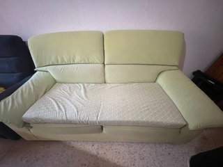 Sofá de salón tela verde
