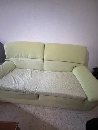 Sofá de salón tela verde