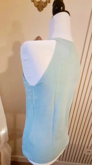 Top Zara Halter Bordado Pedrería T.S