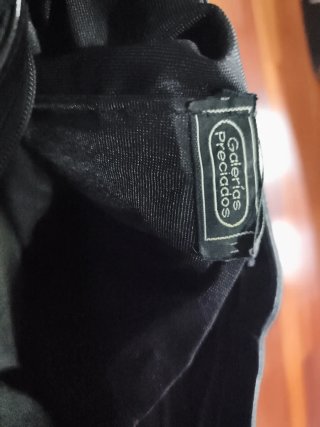 Bolso Hombro Vintage Piel Galería Negro