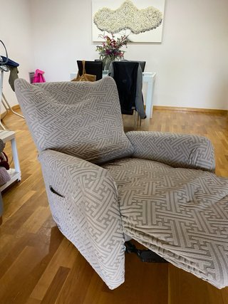 Sillón Relax Manual Beige/Gris