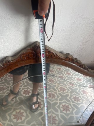 Espejo antiguo de madera tallada