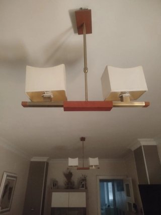 Lámparas de techo madera y metal